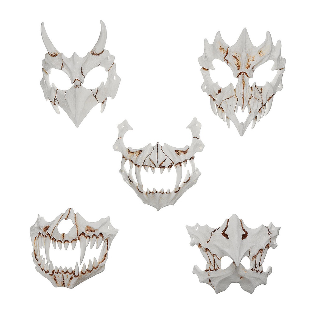 Halloween Resin Mask Animal Theme Party Face Skull Mask Costume Cosplay Party - 02# - Image 2