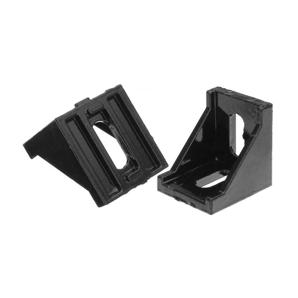 Suleve AJ40 40x40mm Aluminium Black Angle Corner Joint Electrophoresis Right Angle Bracket 4Pcs - Image 2