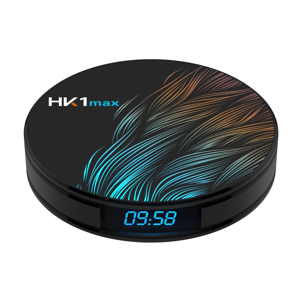 HK1 Max RK3328 4GB 64GB Android 9.0 5G WIFI bluetooth 4.0 4K VP9 H.265 HDR10 TV Box with Time Display - US