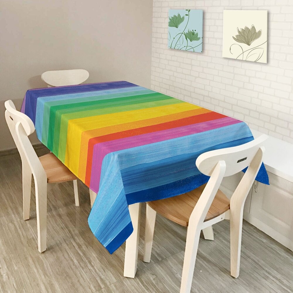 KC-TC2 American Style Creative Landscape Tablecloth Waterproof Oil Proof Tea Tablecloth Home - 140*140cm 4 - Image 2