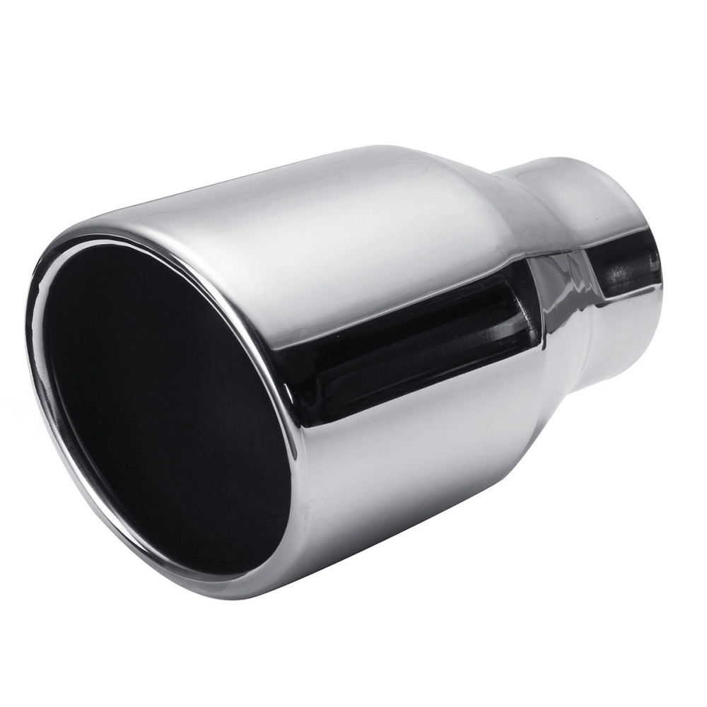 2.5Inch In 4Inch Out Stainless Chrome Car Tail Rear Exhaust Muffler Pipe Tip Cut Durable - Image 2