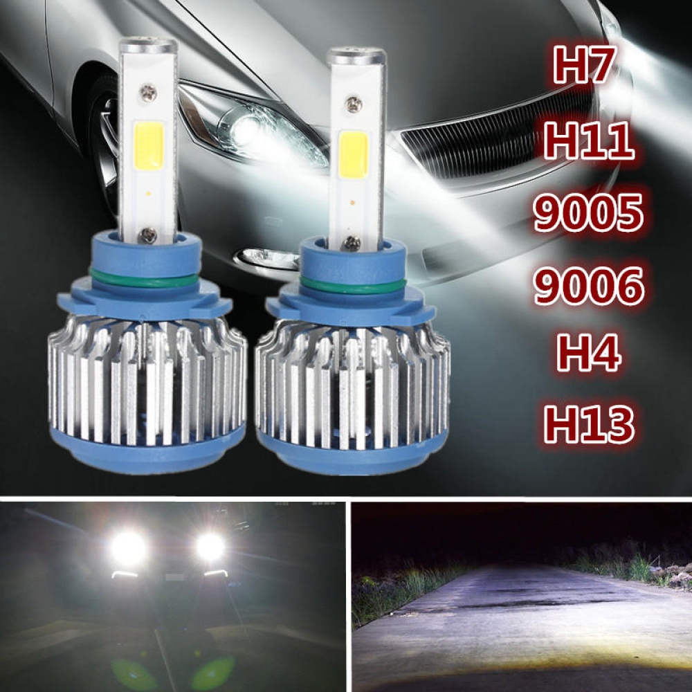 Pair High Power 48W H4 H7 H11 H13 9005 9006 LED Headlight Kit Car White Beam Light - H11 - Image 2