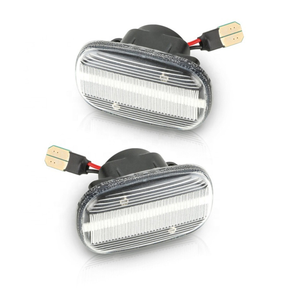 Dynamic LED Side Marker Light Repeater Indicator Lamp Turn Signal Pair For Toyota - Black - Image 2