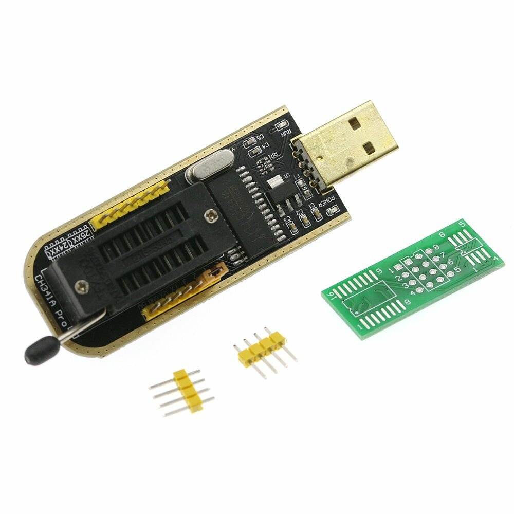 AOQDQDQD® CH341A 24 25 Series EEPROM Flash BIOS USB Programmer Module + SOIC8 SOP8 Test Clip + 1.8V adapter + SOIC8 adapter DIY KIT - Image 2