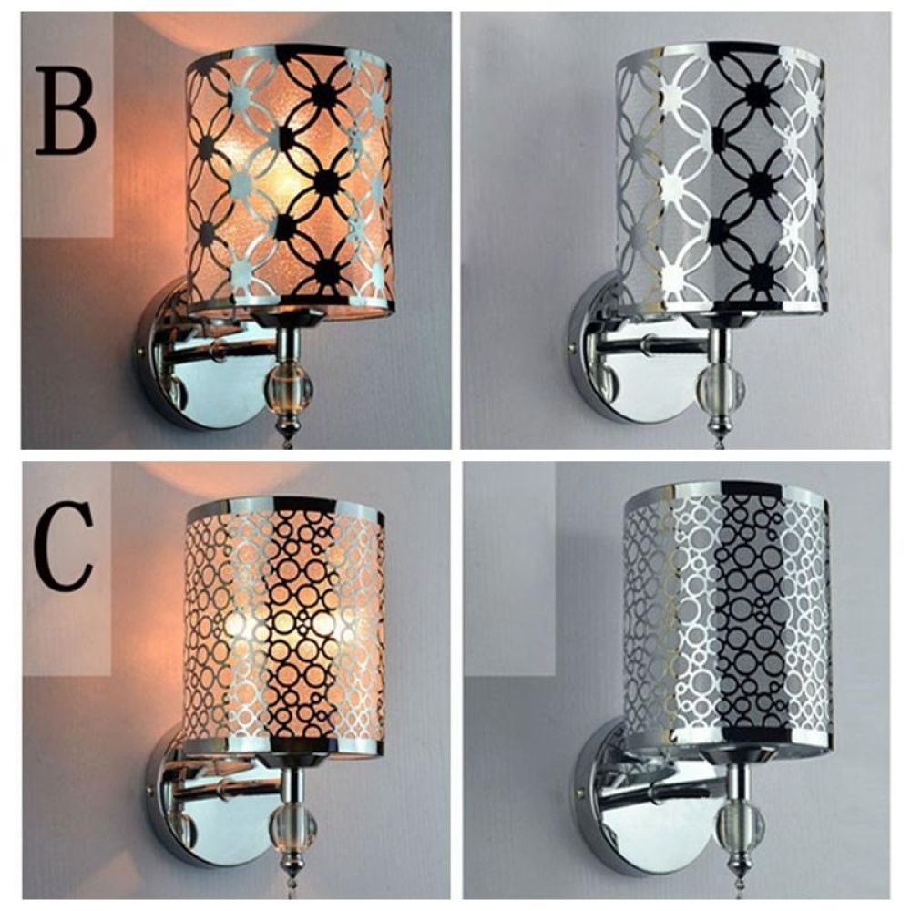 Modern Creative Pastorale Iron Crystal Wall Light Hallway Bedroom Lamp - A - Image 2