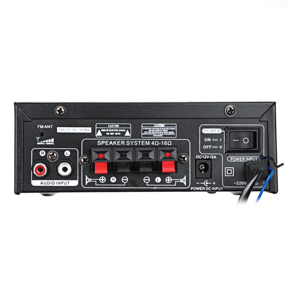 AV-263BT 2x300W 110-220V bluetooth Audio Power Amplifier EQ Stereo AMP Car Home 2CH AUX USB FM SD HIFI Digital Radio - EU Plug - Image 2