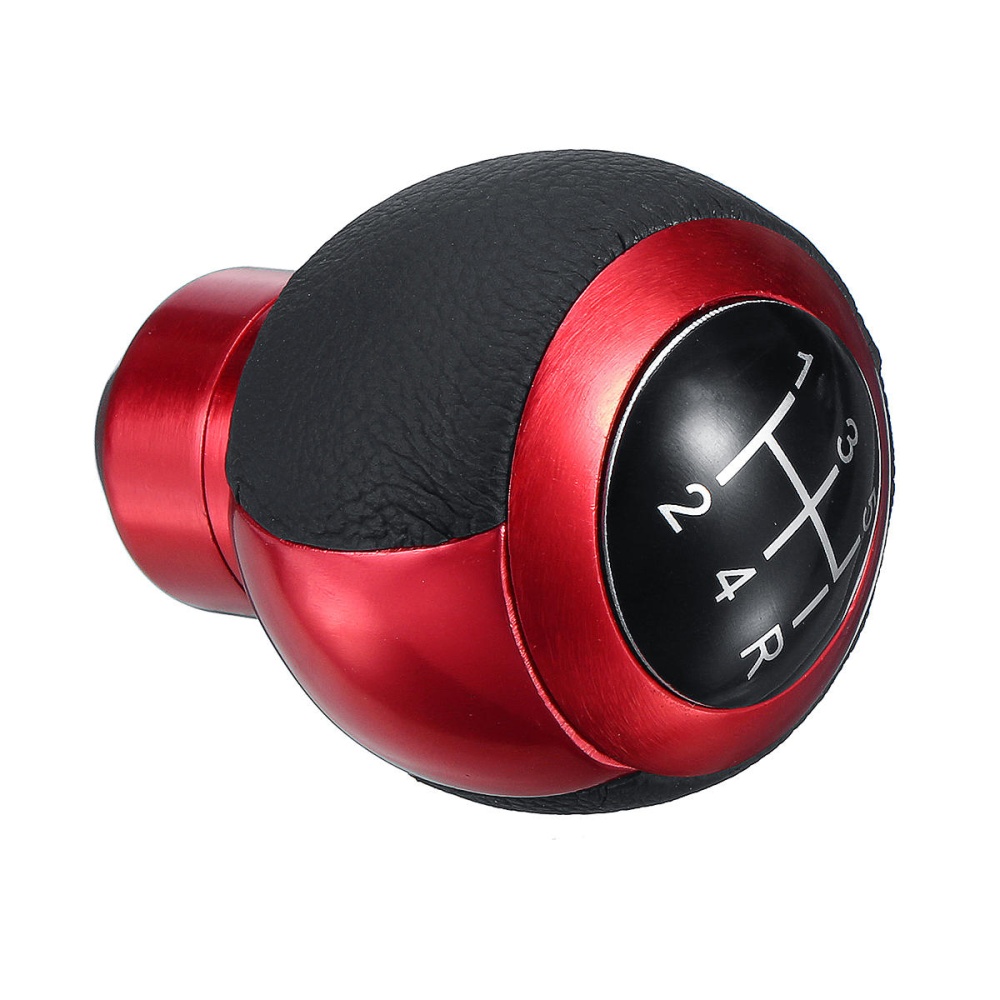 Car Universal 5 Speed Gear Stick Shift Maunal Knob Shifter Lever Cover - Red - Image 2