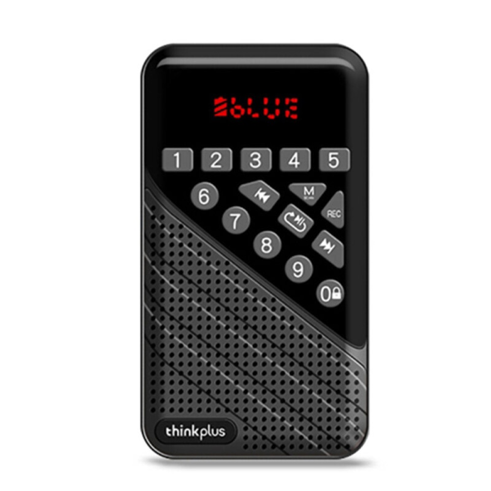 Lenovo Thinkplus R5 Portable Wireless Speaker Smart Radio FM Mini Radio Shortwave Multi-function bluetooth FM Speaker Support TF U Disk - Black