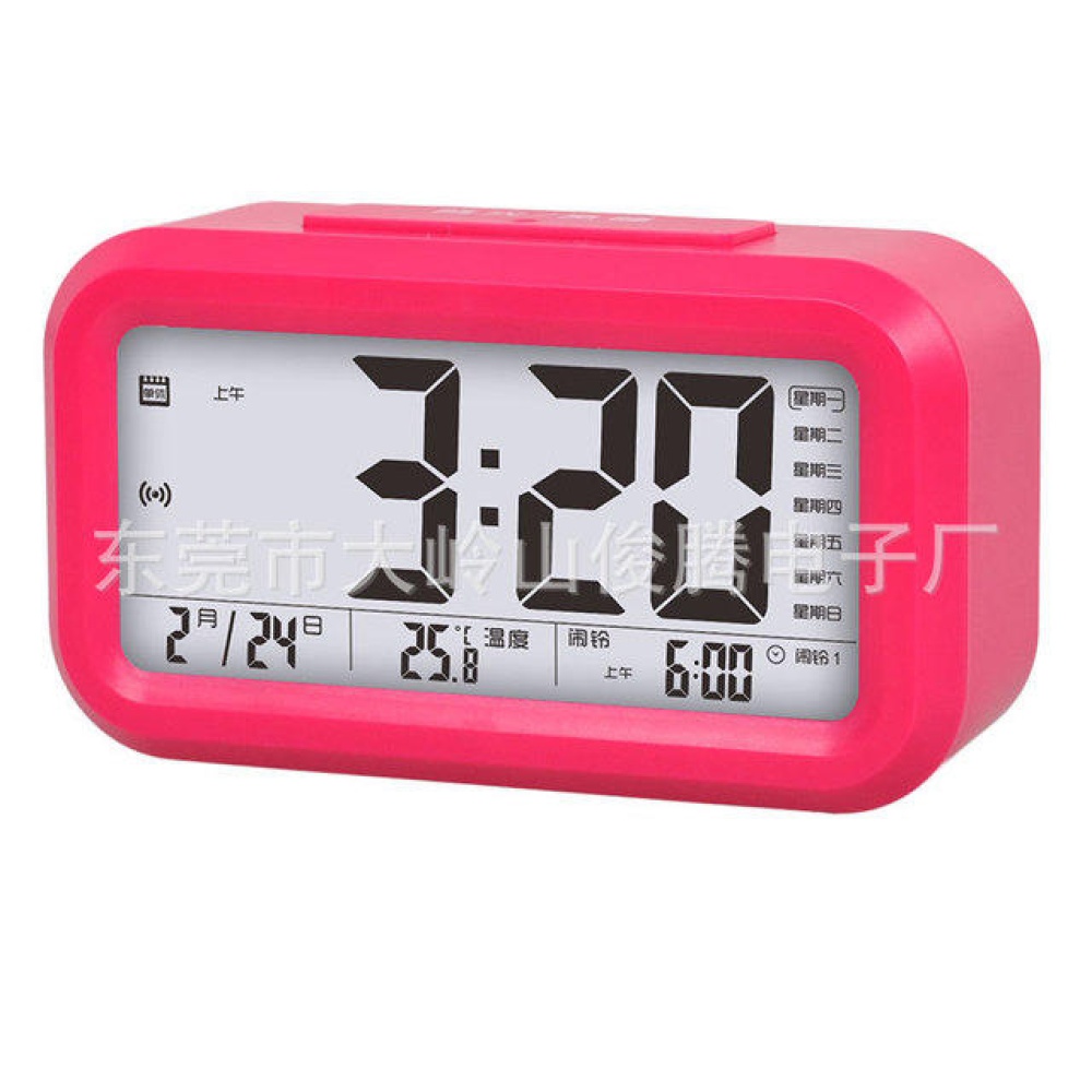 Multi-group Alarm Voice Report Clock Student Alarm Clock Creative Blind People Hotel Hourly Clock - Chinese voice version white - Image 2