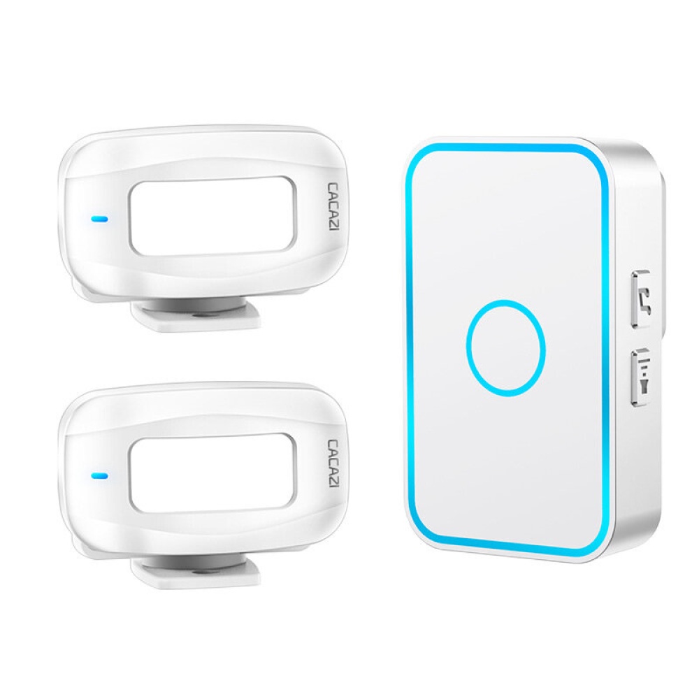 CACAZI Wireless Urgent Reminder Security Alarm Doorbell Infrared Remote Control Shop Welcome Home Two Sensor Door Bell - Image 2