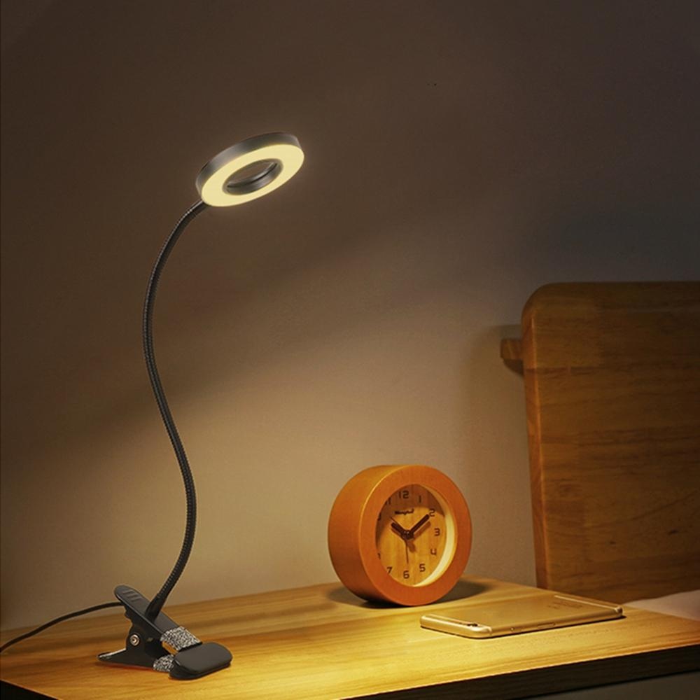 Creative 7W LED USB Dimmable Clip On Work Reading Light Eye-care Desk Table Lamp - Image 2