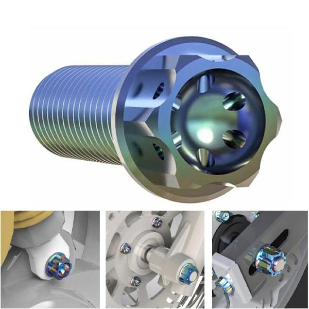 M8 Motorcycle Hexagon Screw Shock Absorber Bolt Scooter Brake Pump Titanium Alloy Nut M8X30/35/40 - M8X35