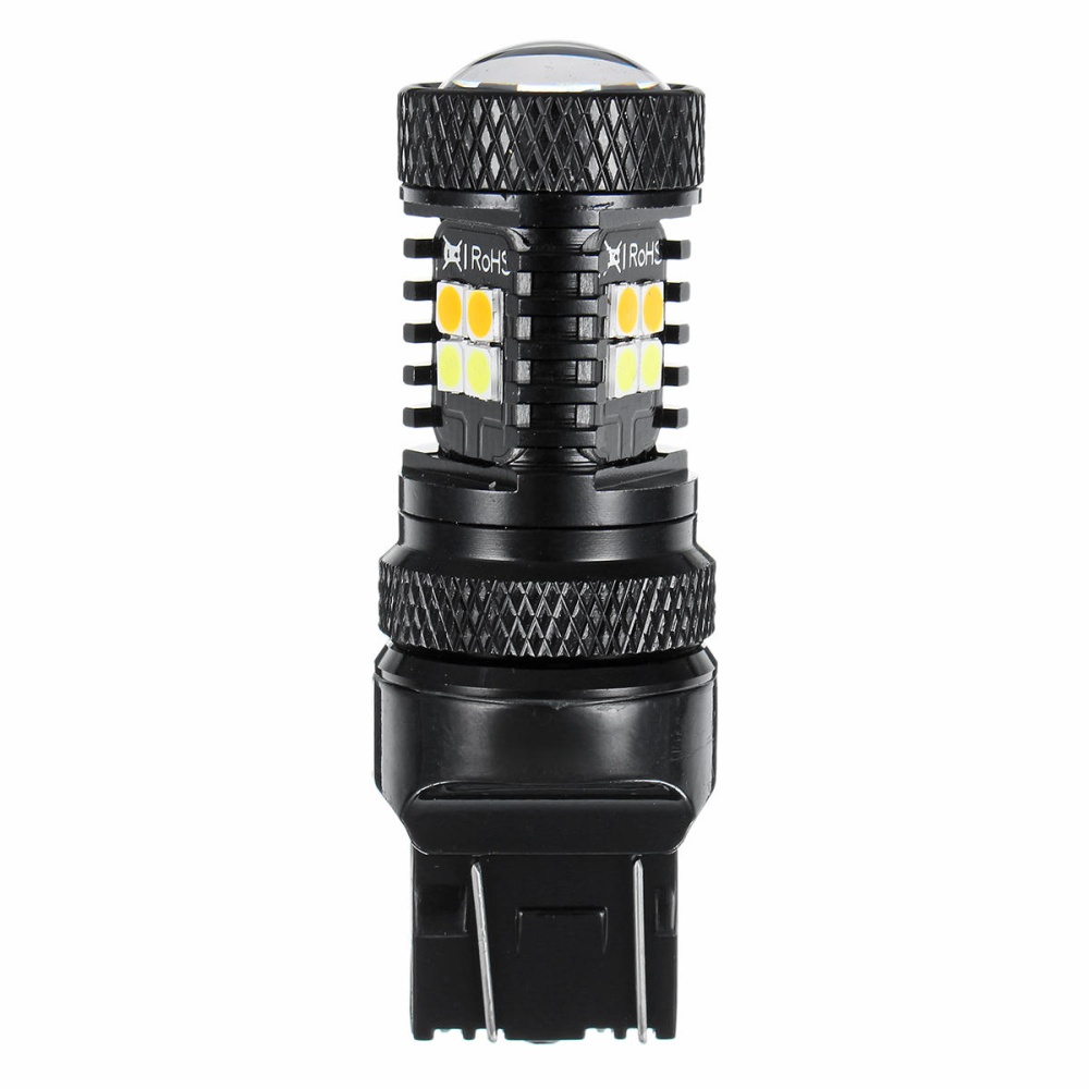 1Pcs LED Brake Lights Turn Signal Lamp Bulb Dual Color White Yellow 1156 1157 7440 7443 3156 3157 - 7443 - Image 2