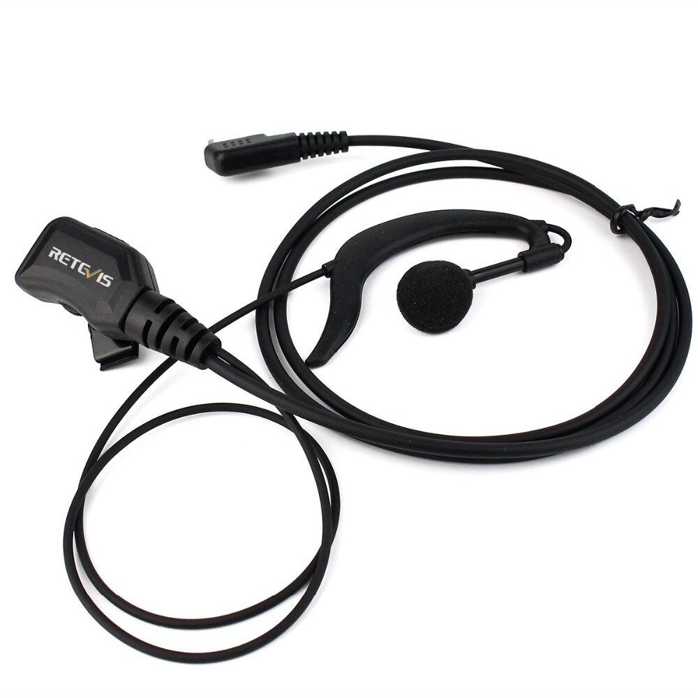 Retevis R-111 PTT Earpiece Microphone PU Wire Tensile For Kenwood Retevis BAOFENG TYT Radio Walkie Talkie - Image 2