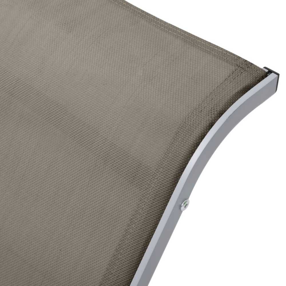 Sunlounger Textilene and Aluminum Taupe - Image 2