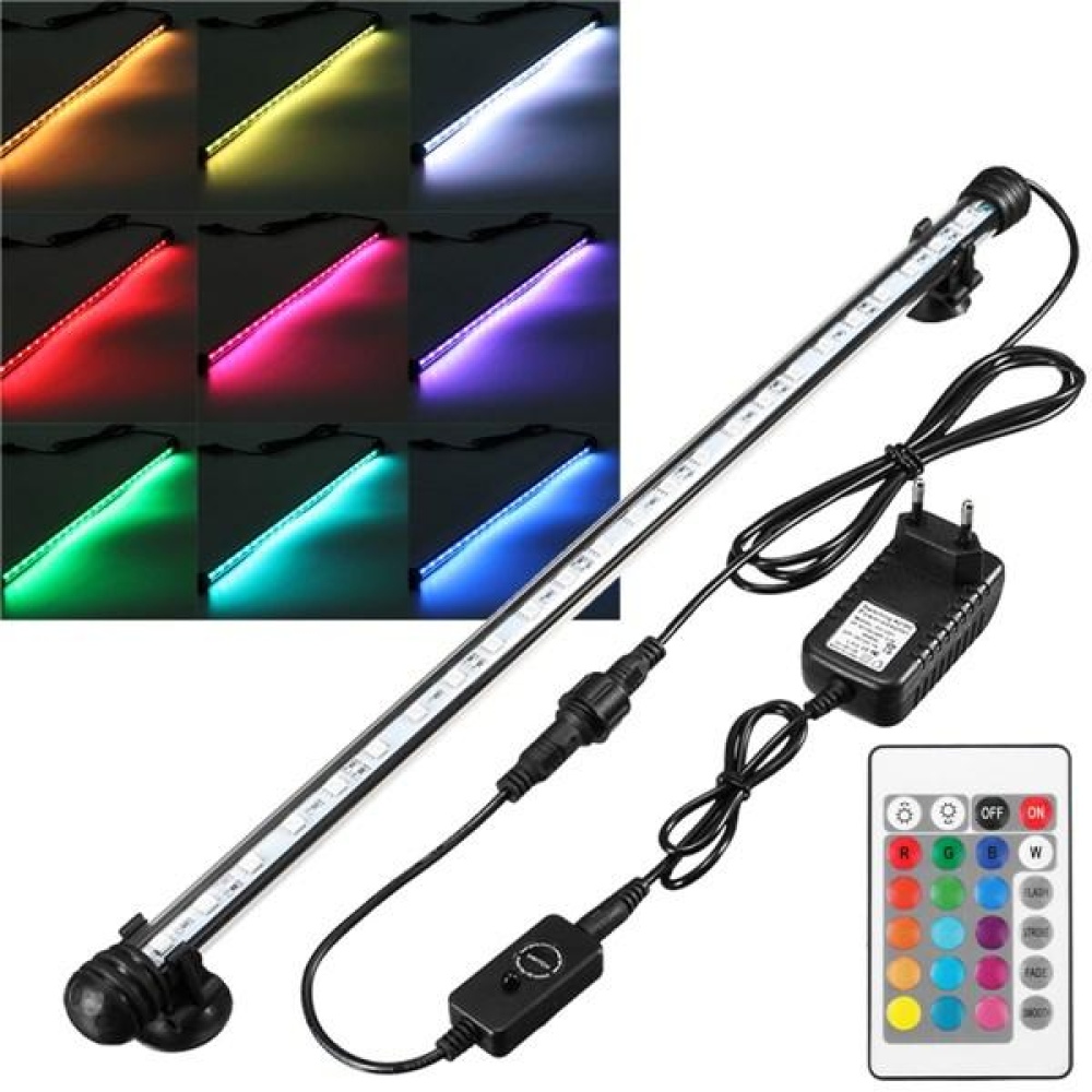 4.5W 60CM Submersible Remote Control/Button 60CM 30 LED RGB Night Lamp for Aquarium Fish Tank Pond - US Plug - Image 2