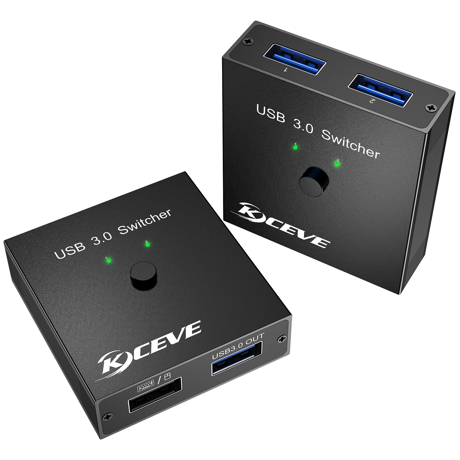 KVM KC-U302 USB3.0 Switcher for MAC OS 8.6 Windows XP 7 8 10 Vista Android Mobile Phone PC USB-B USB-A for Printer Keyboard Mouse - Image 2