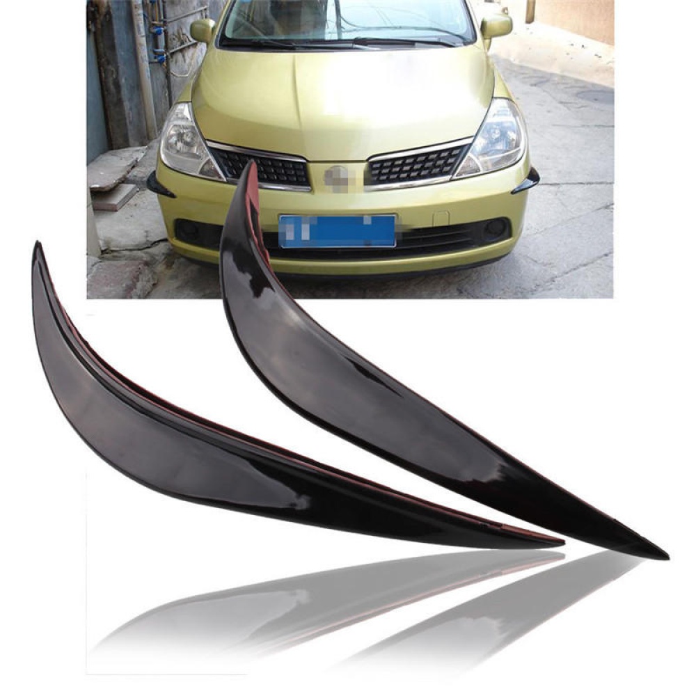 2pcs Black Universal Car Auto Vehicle Front Bumper Corner Protector Lip Guard - Black - Image 2