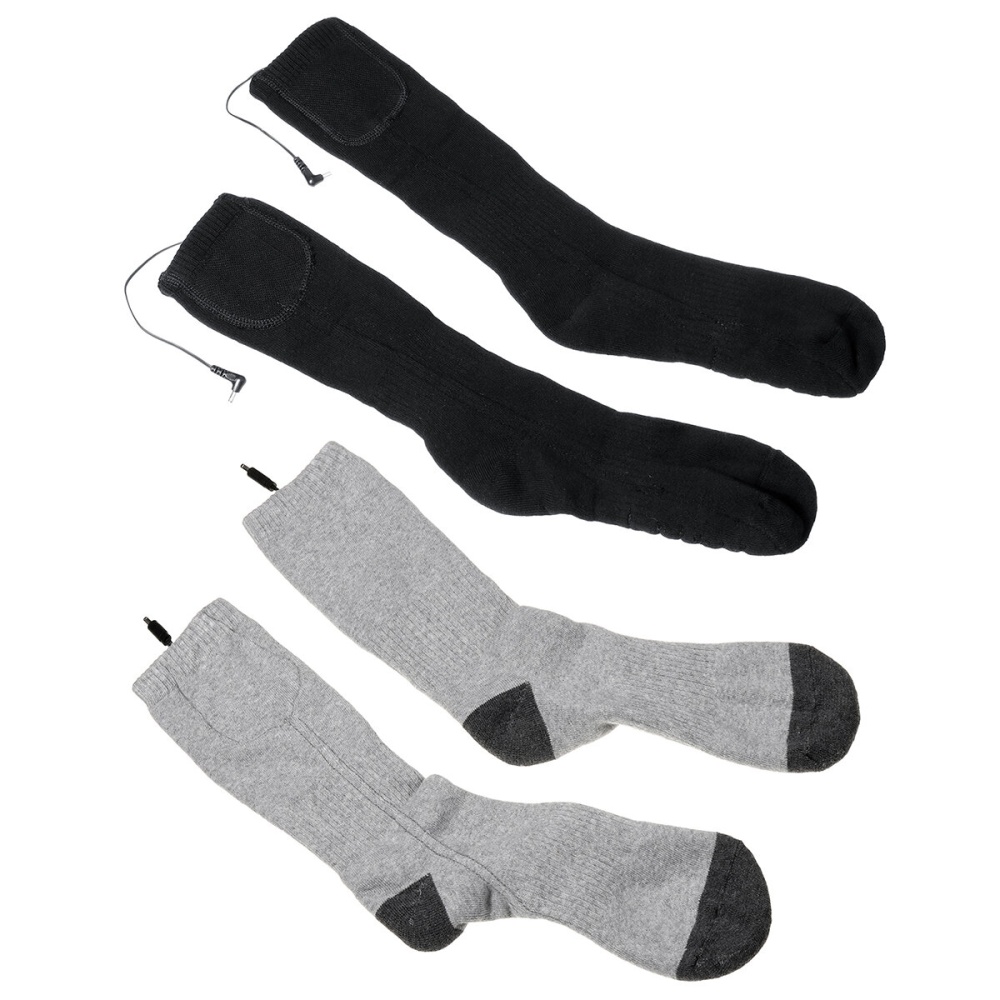 Electric Battery Chargable Heating Feet Leg Sock Winter Warmer Hot Heated Sock - Black - Image 2