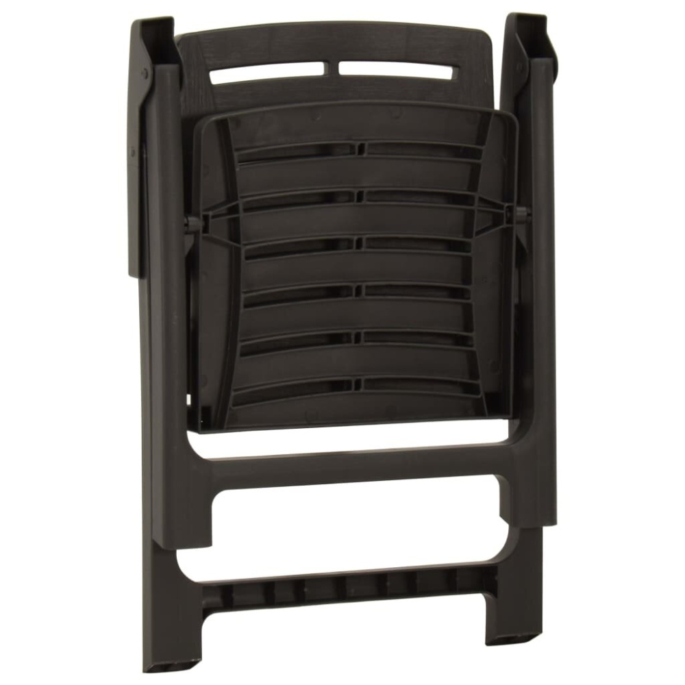 Garden Chairs 2 pcs Plastic Anthracite - Image 2