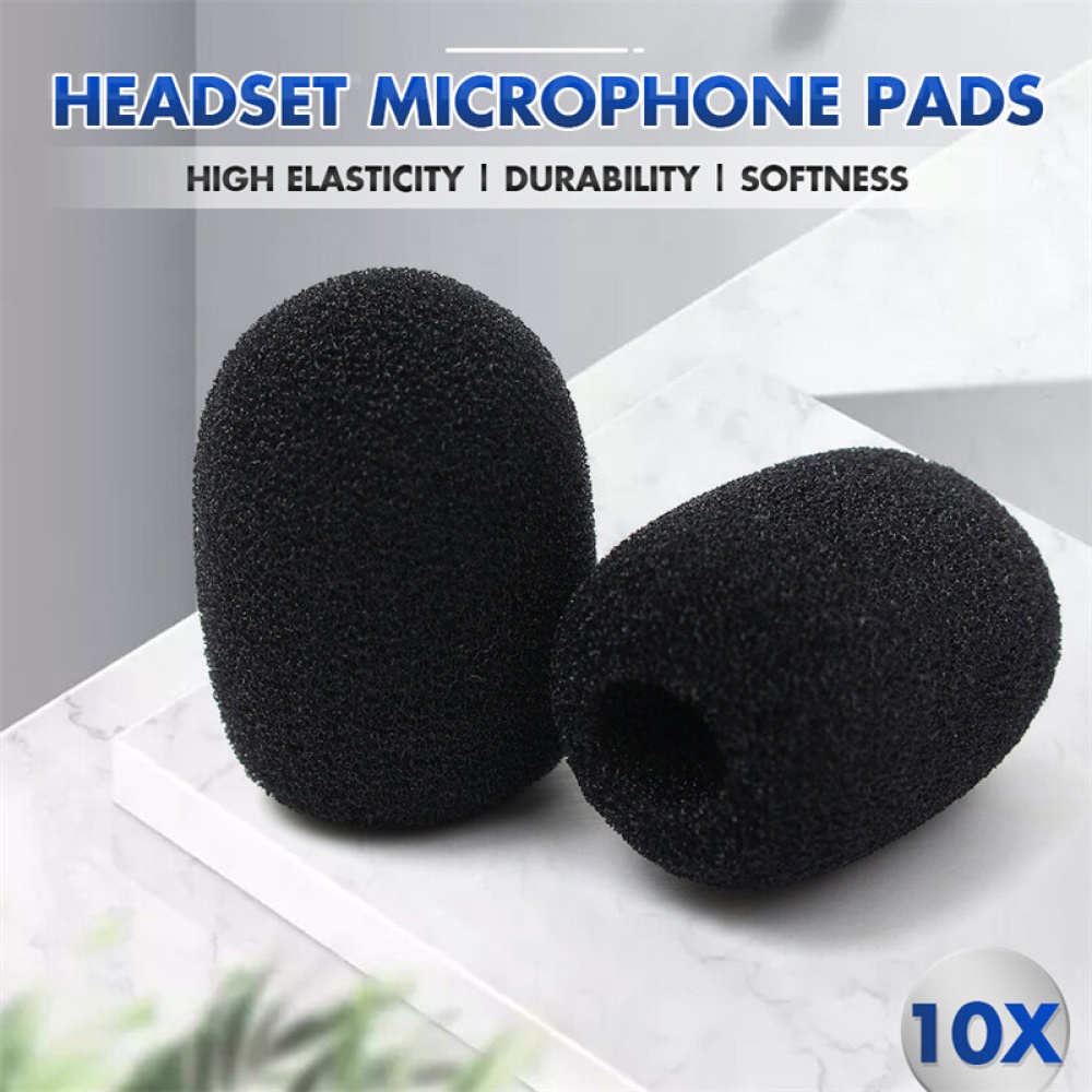 Headset Sleeve Meeting Mic Windscreen Headset Foam Covers Microphone Windshield Microphone Mic Cover Mic Protector - Image 2