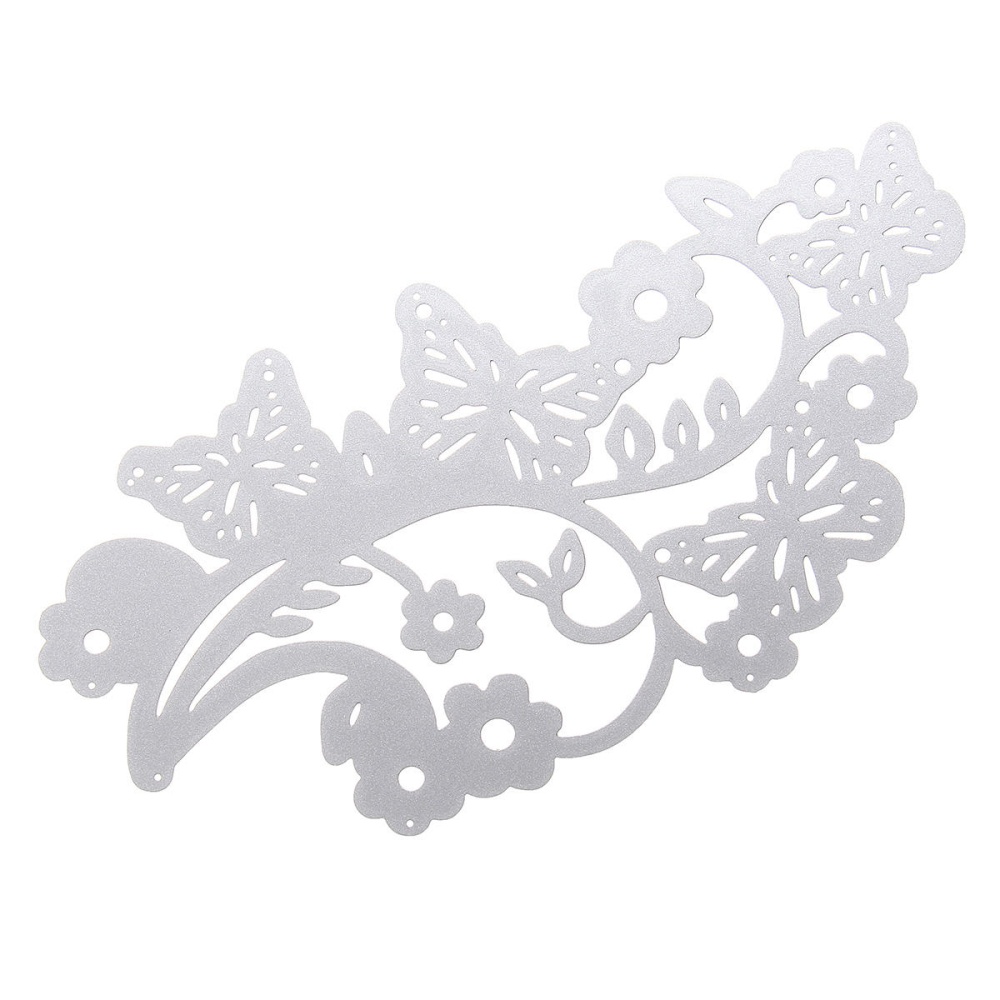 Butterflies Flower Vine Pattern Scrapbooking DIY Album Card Paper Art Craft Maker Metal Cutting Dies - Image 2