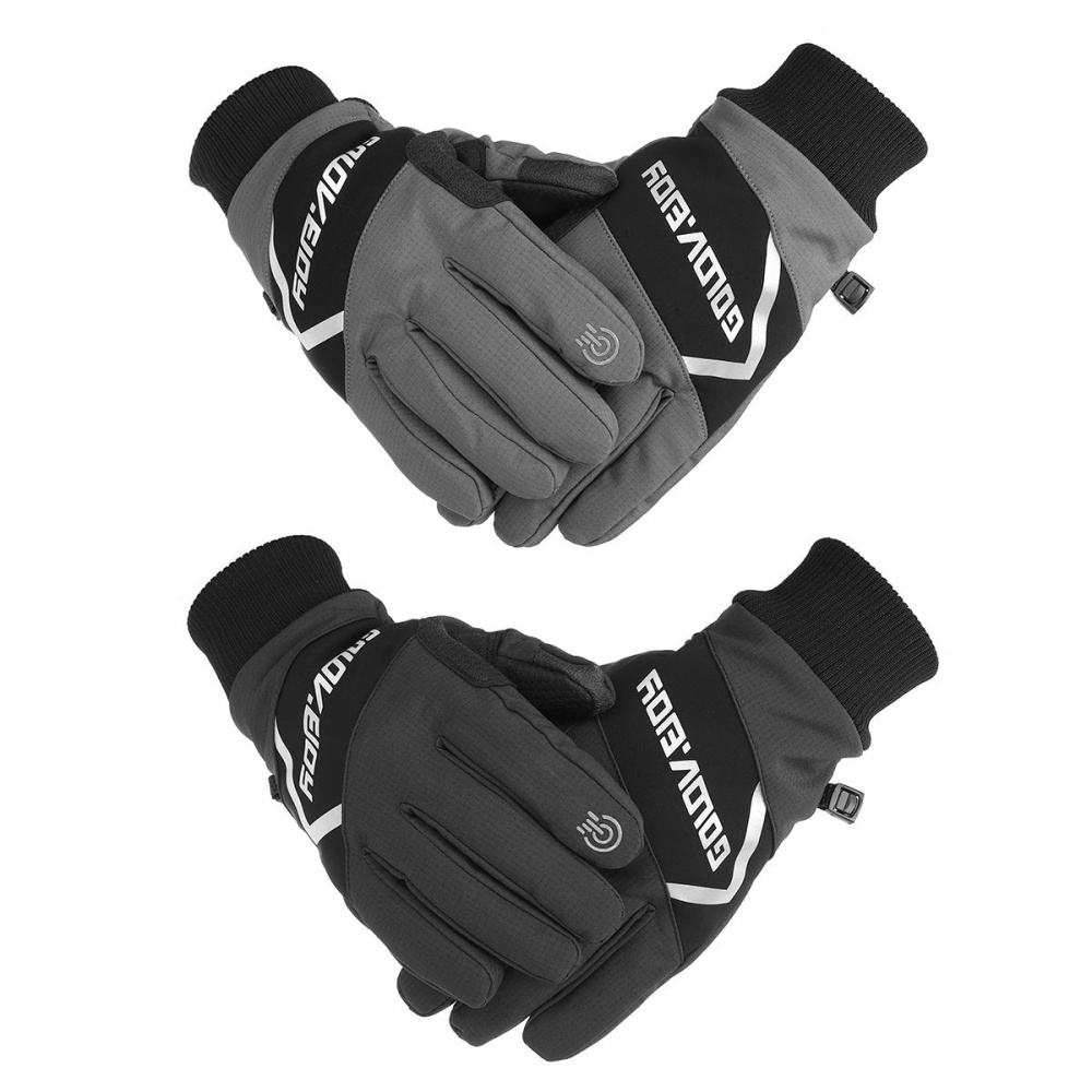 Winter Warm Thermal Touch Screen Gloves Ski Snow Snowboard Cycling Waterproof Touchscreen - Black 2XL - Image 2