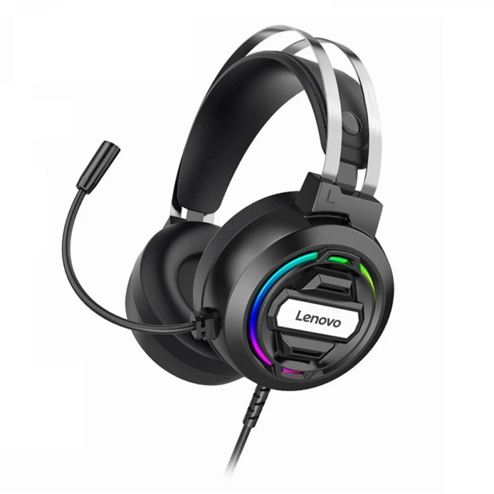Lenovo H401 Gaming Headset Over-ear 3.5mm USB 7.1 Surround Sound Deep Bass Stereo Game Headphones with Mic for PC Laptop Gamer - USB