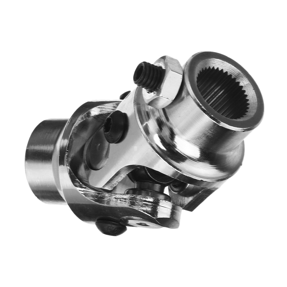 3/4" Round Smooth X 3/4-36 Spline Chrome Universal Steering Shaft U Joint Column - Image 2