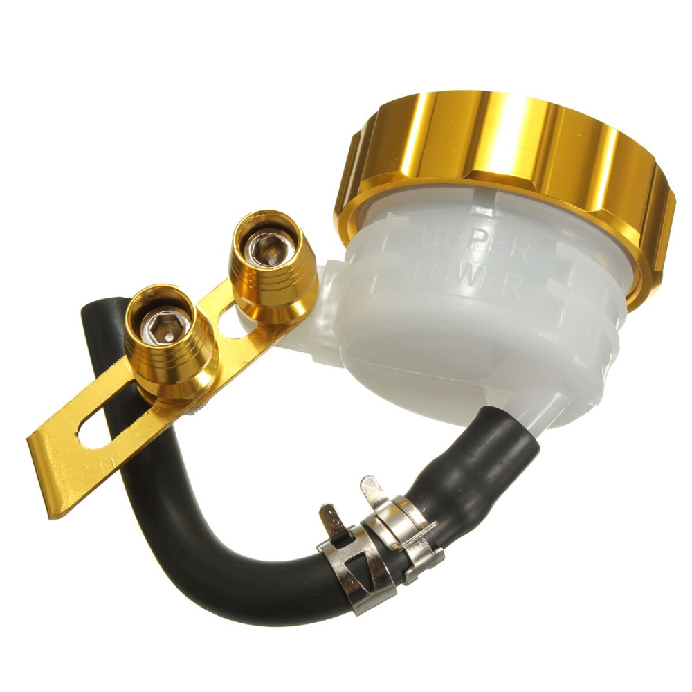 Motorcycle Oil Cylinders Reservoir Front Brake Clutch Tank Fluid Cup - Gold