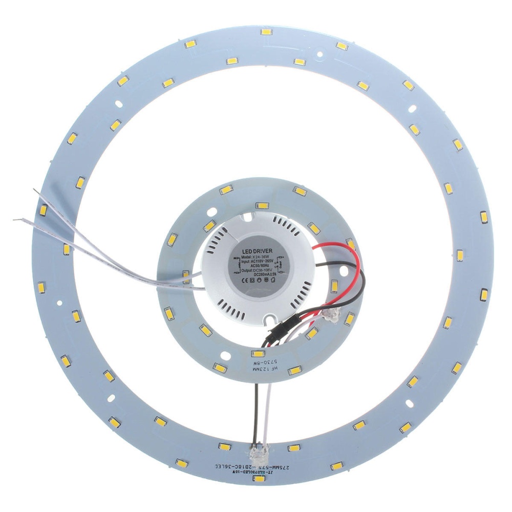 25W 5730 SMD LED Double Panel Circles Annular Ceiling Light Fixtures Board Lamp - Warm White - Image 2