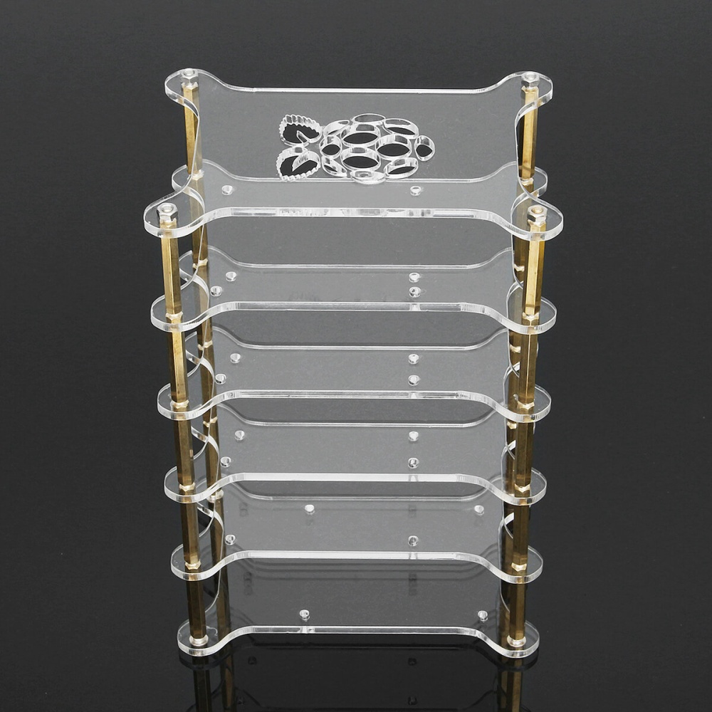 Clear Acrylic 5 Layer Cluster Case Shelf Stack For Raspberry Pi 4/3/2 B and B+