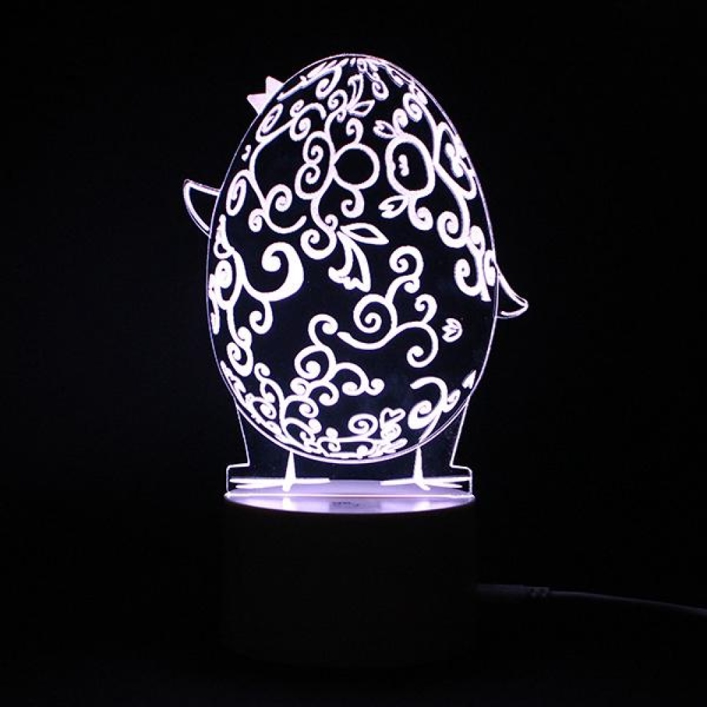 3D Illusion Easter Egg Rabbit LED Night Light USB Colorful Table Desk Lamp Holiday Decor DC5V - 001 - Image 2