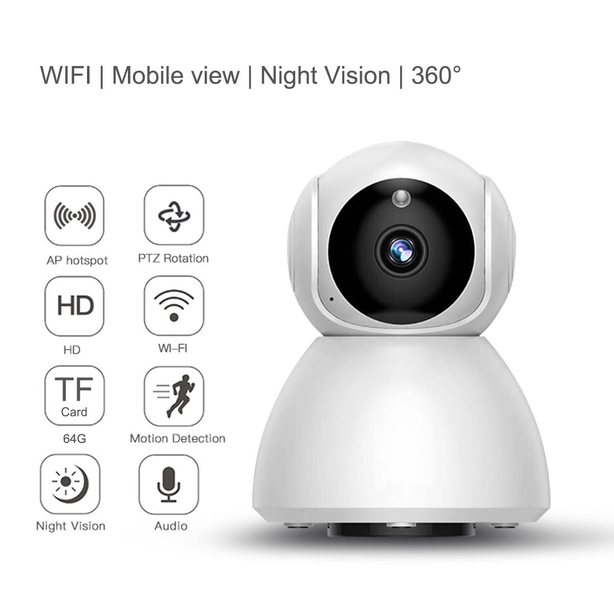 720P HD Smart Home Security WiFi IP Camera Wireless CCTV IR Night Baby Monitor - EU Plug - Image 2