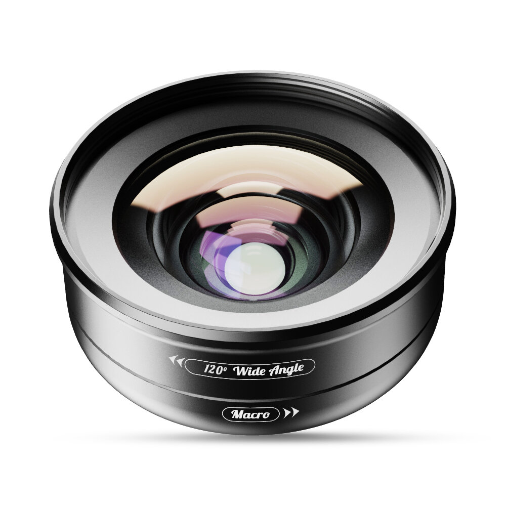 APEXEL-HD52IN1 120° Wide Angle 10X Macro Lens 2 in 1 Camera Lens for Mobile Phone Tablet Photography