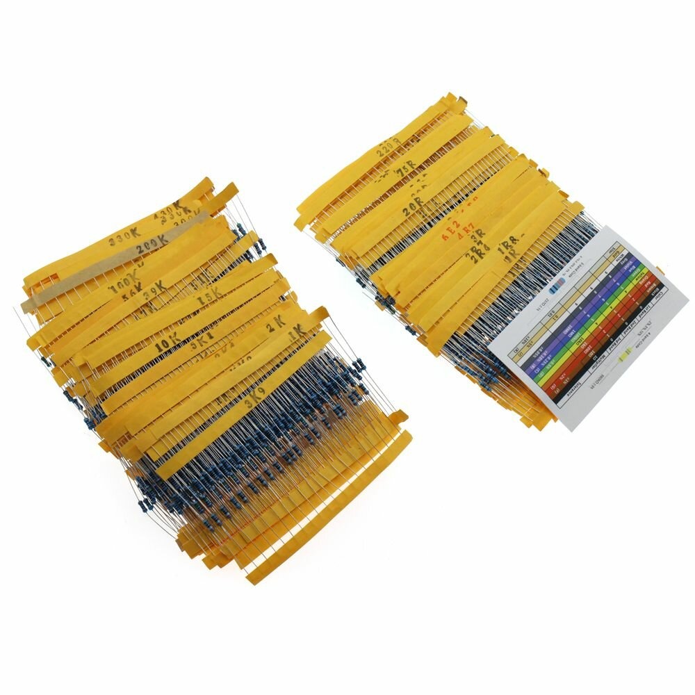 AOQDQDQD® 3120pcs 156 Values 1 ohm to 10M ohm 1/4W 1% Metal Film Resistors Assortment Kit Electronic Components - Image 2