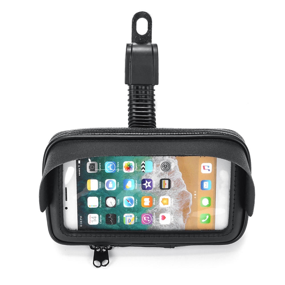 4.7'' Waterproof Sun Shade Anti-UV Cellphone GPS Holder Motorcycle Mount Case Bag - Image 2