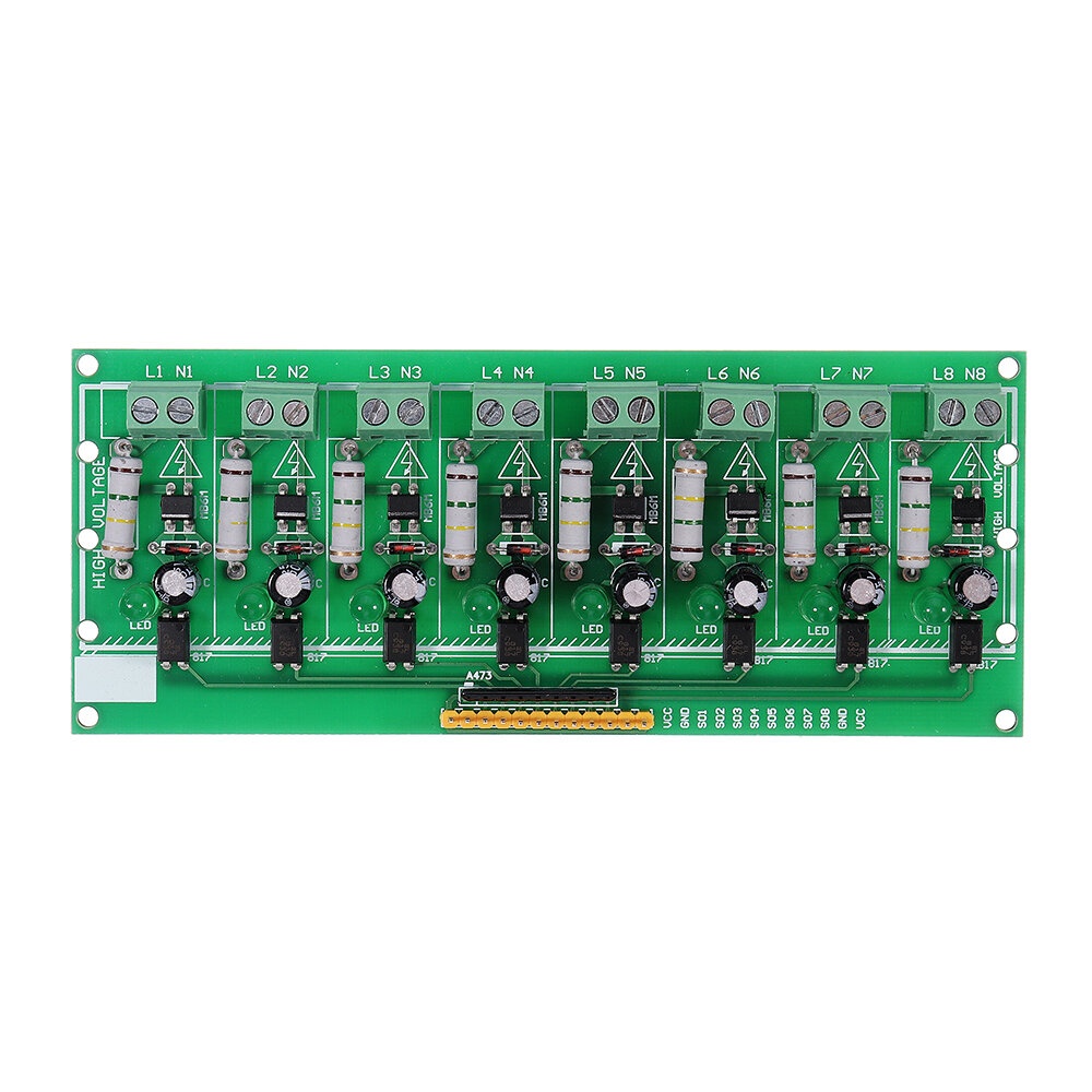 8CH Channel AC220V 3V 5V Optocoupler Isolation Test Board Isolated Detection Tester PLC Processors Module - Image 2