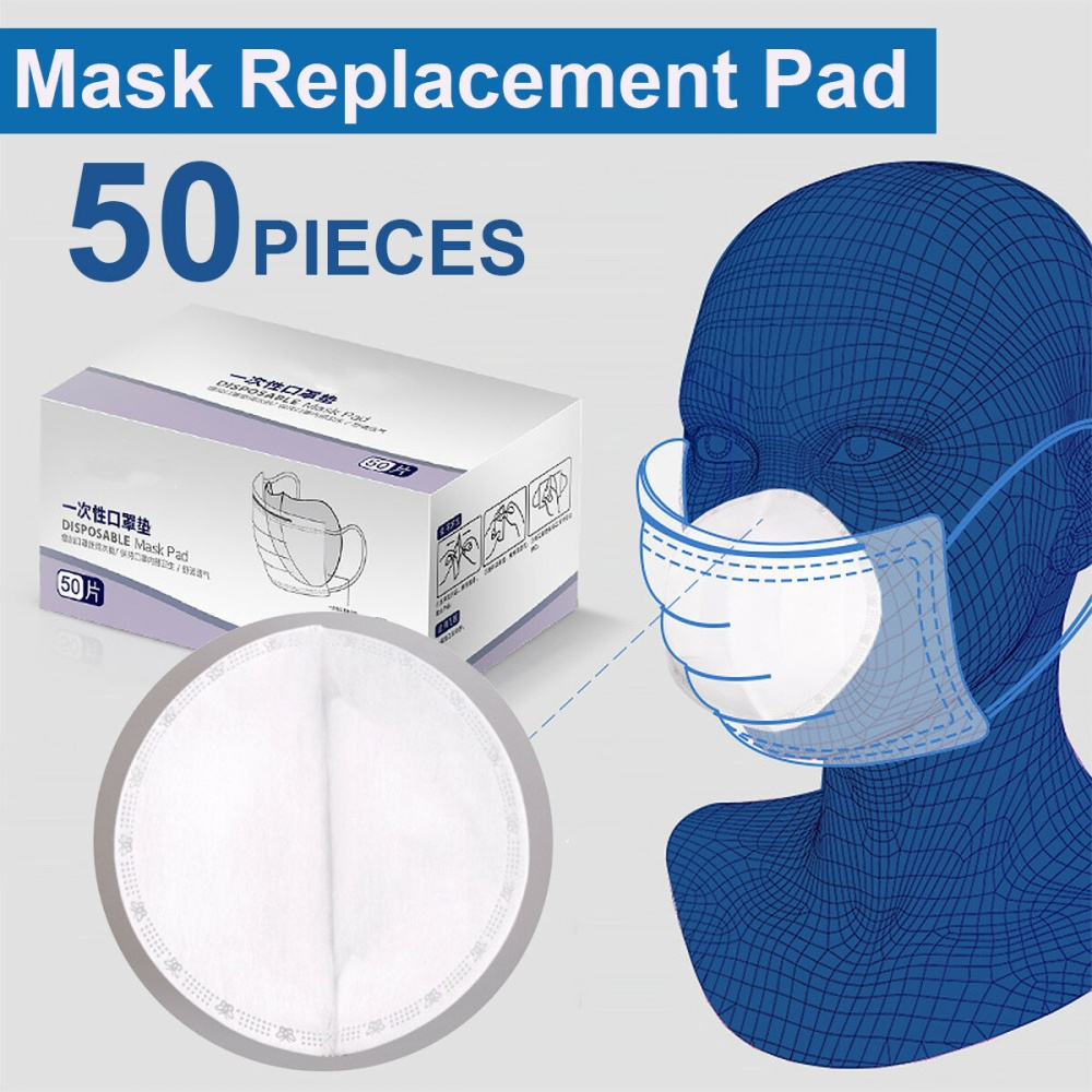 50Pcs Disposable Filter Melt-blown Cloth Replacement Mask Pads for Protective Mask - Image 2