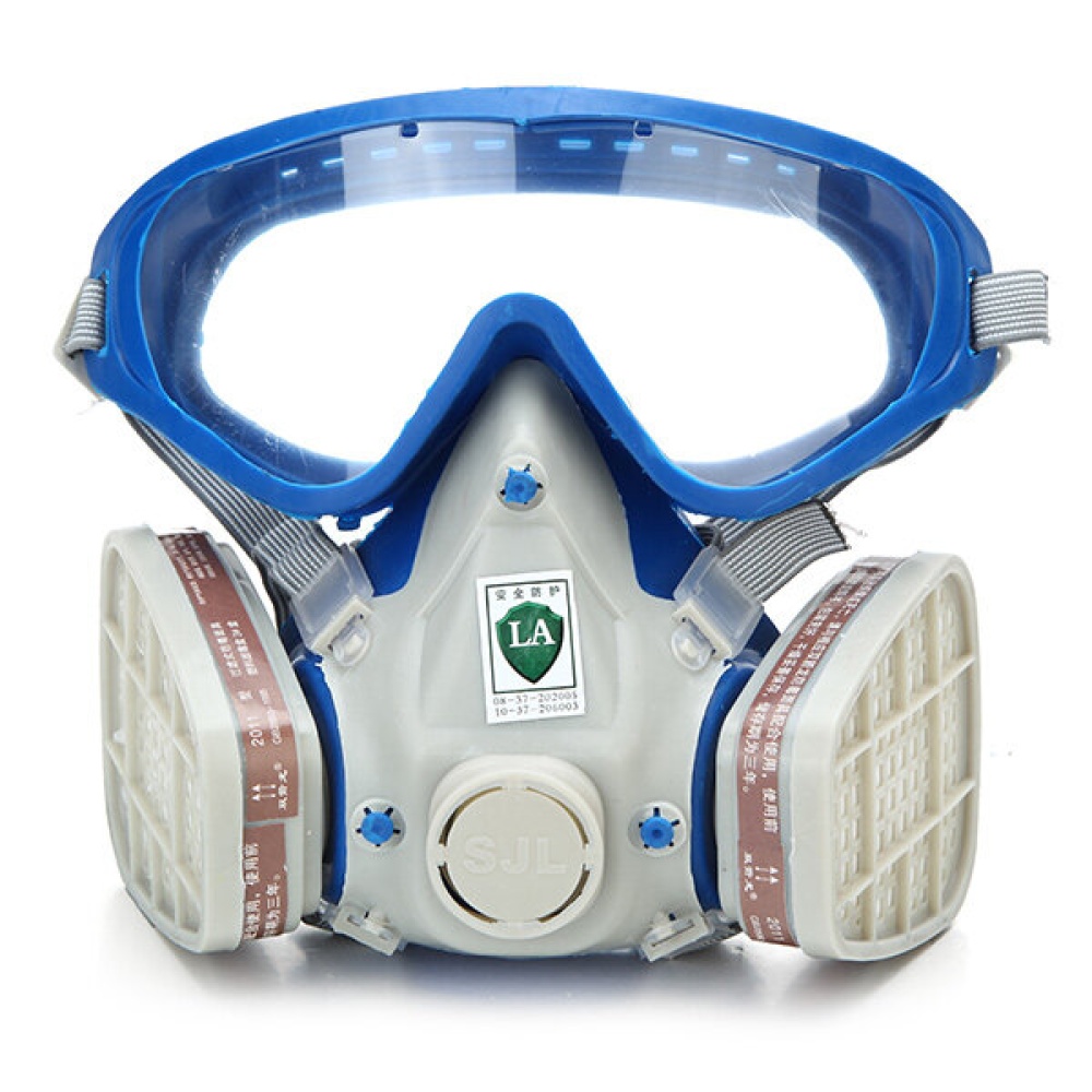 Silicone Full Face Respirator Gas Mask & Goggles Comprehensive Cover Paint Chemical Pesticide Dustproof Mask - Image 2