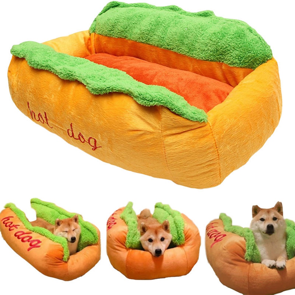 Hot Dog Shape Pet Mattress Puppy Cat Soft And Dirty Pet Bed S LSize - S - Image 2