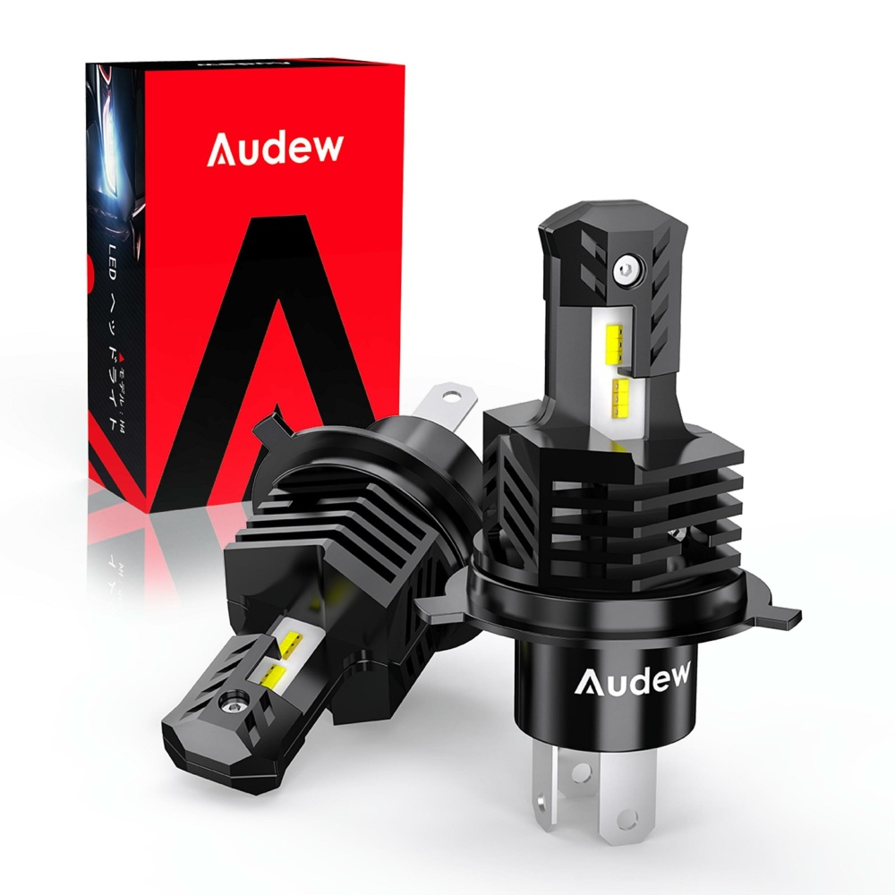 Audew 26W 1500LM H4 In-line LED Headlight 6000-7000K Outdoor
