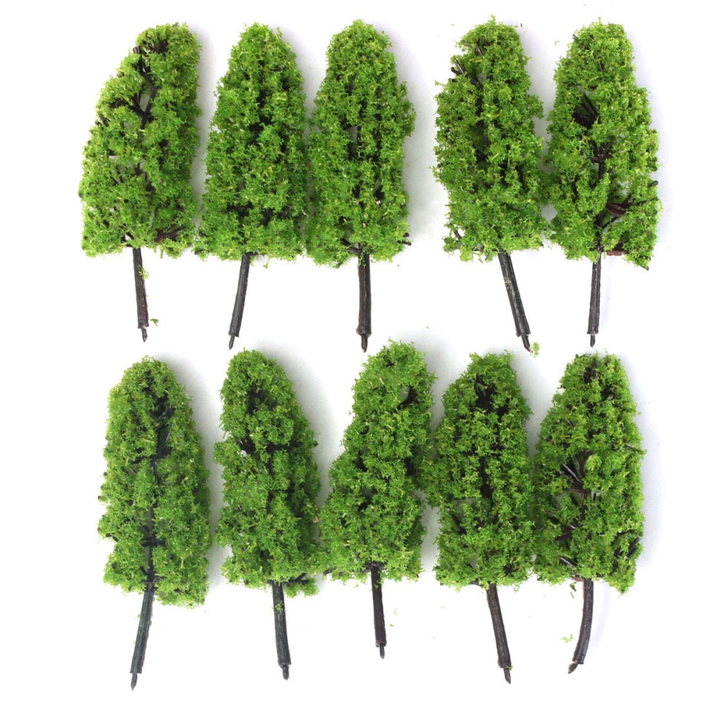 20pcs Dark/Light Green Trees Model Train Railway Forest Wargame Landscape - Image 2