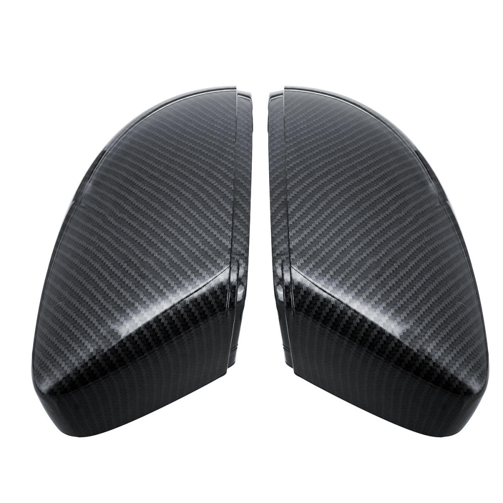 Car Door Wing Rearview Mirror Cover Carbon Black Pair for VW Passat Scirocco Beetle CC Eos - Image 2