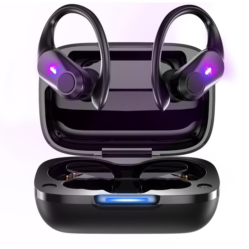 Bakeey T59 bluetooth 5.1 Headphone HiFi Stereo Sports Noise Reduction Earduds Gaming Headsets With Microphone - Black