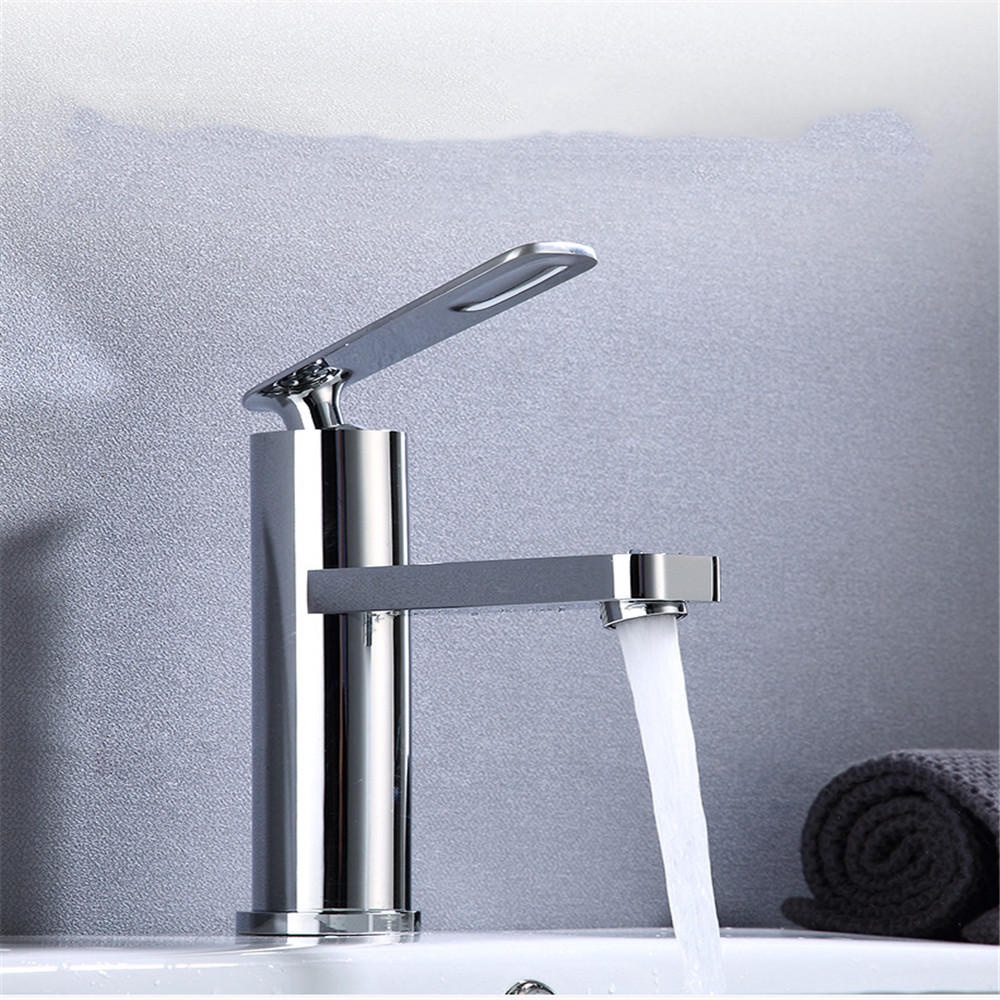 BOiROO Home Kitchen Bathroom Basin Sink Water Faucet Single Handle Hot Cold Water Mix Faucets Wash Tap - Black