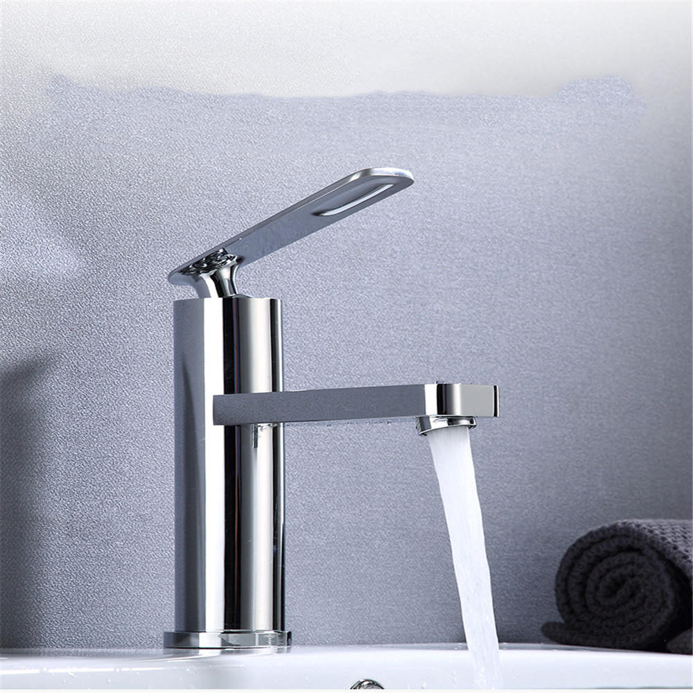 BOiROO Home Kitchen Bathroom Basin Sink Water Faucet Single Handle Hot Cold Water Mix Faucets Wash Tap - Black