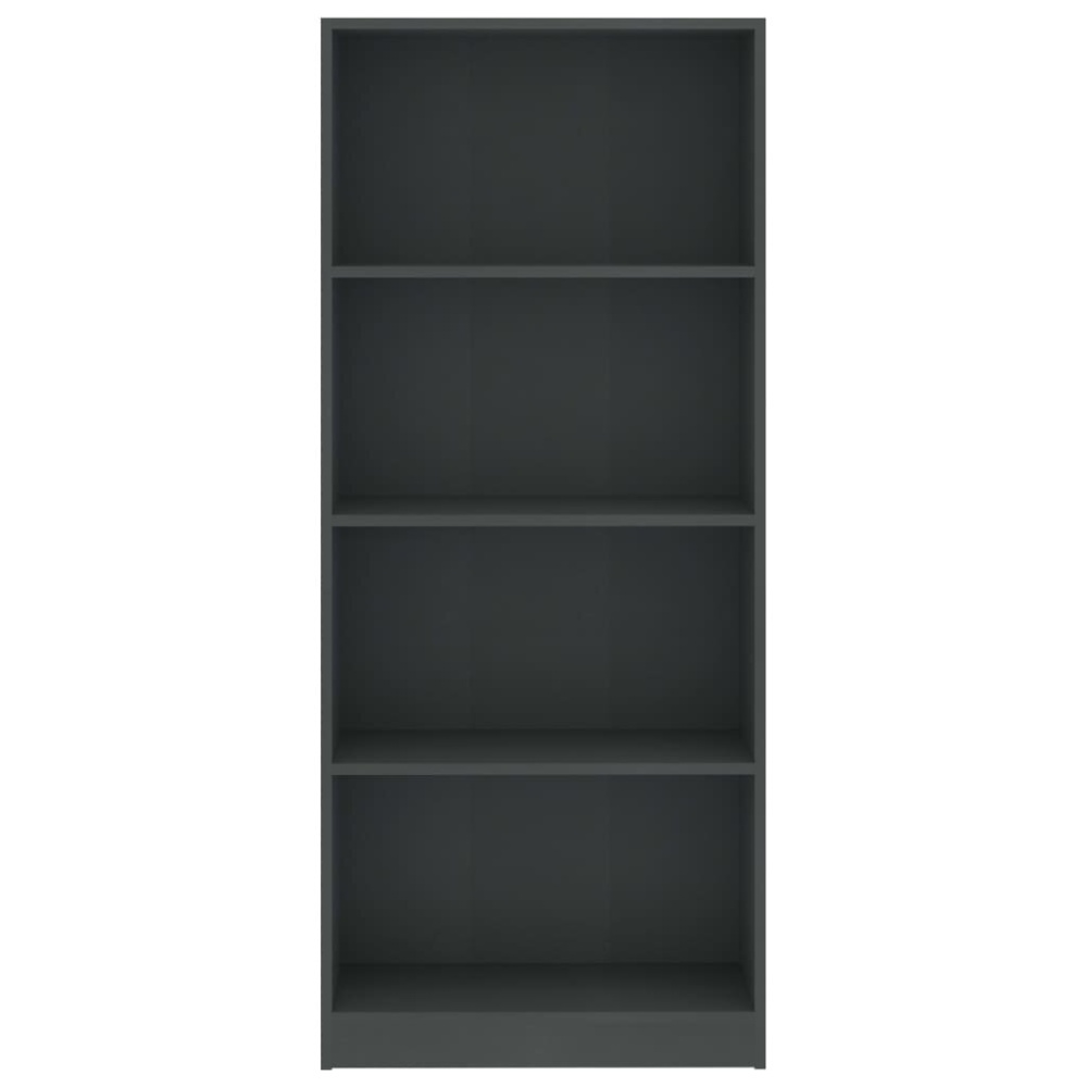 4-Tier Book Cabinet Gray 23.6"x9.4"x55.9" Chipboard - Image 2