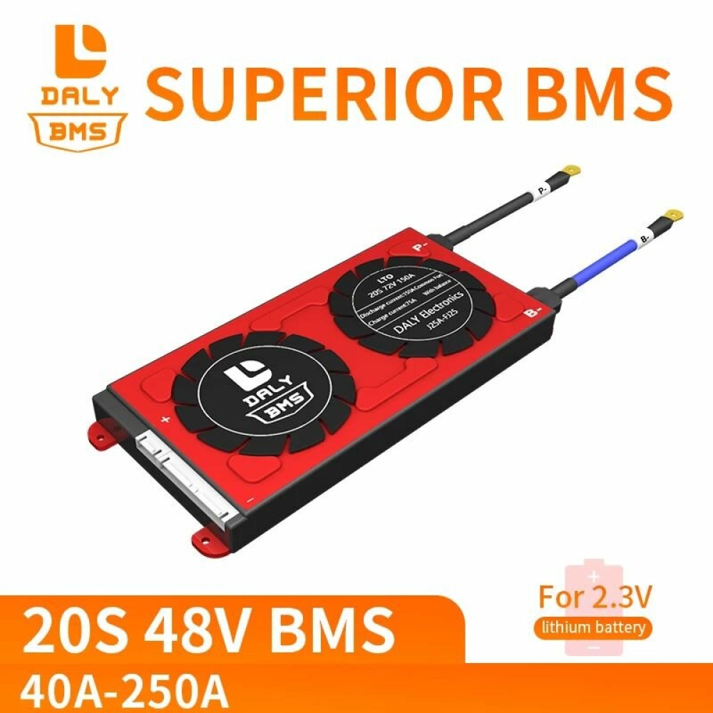 DALY BMS 20S 48V 40A 60A 80A 250A 18650 Lithium Battery Protection Equalizer Board With Balancer Balance Function LTO Module - 40A Common Port
