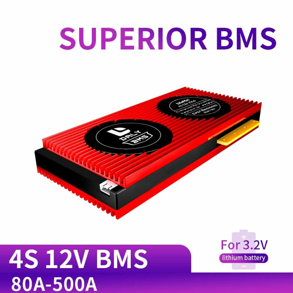 DALY BMS 3.2V 4S 80A 120A 200A 300A 500A LiFepo4 18650 BMS PCM Battery with Balance for lili ion Lipo Battery Cell Pack Module - 80A Common Port